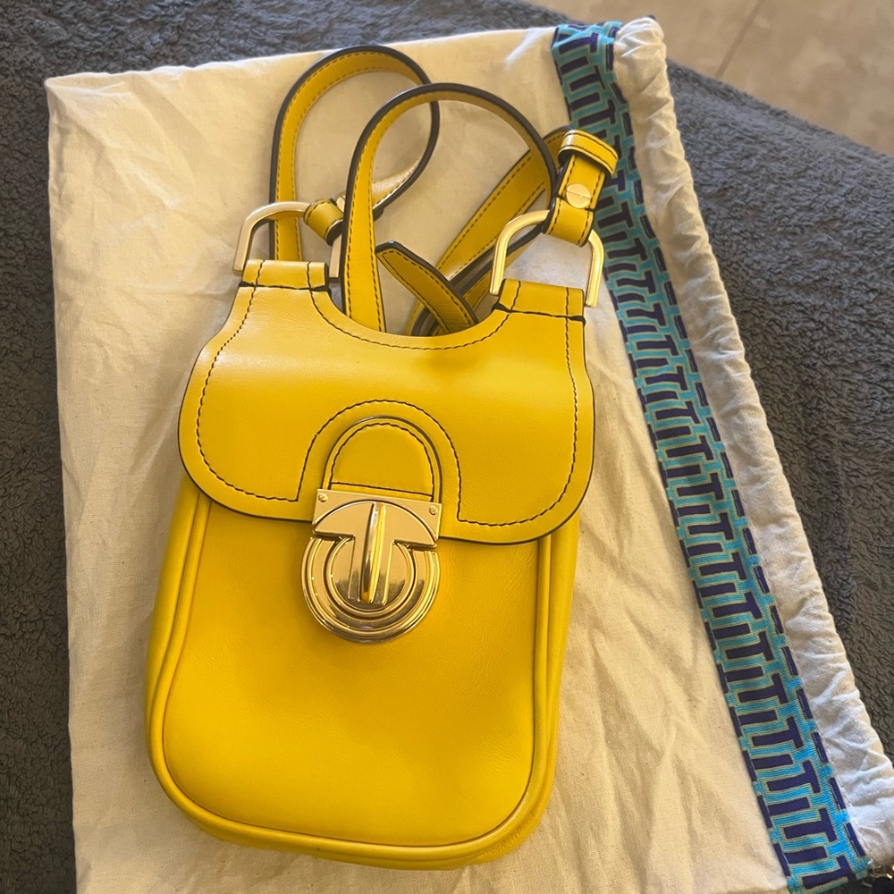 Tory Burch leather James Phone Crossbody